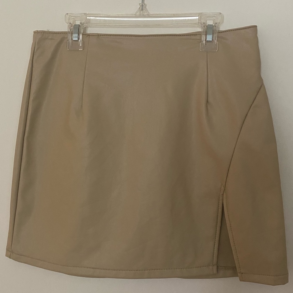 Vegan leather mini skirt